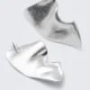 Sculpted Earrings – Silver