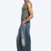 Sculpted Low Rise Loose Tapered Leg Jeans – Baltic Blue – Dark Blue