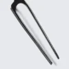 Sculptural Metal Hair Pin – Charcoal