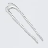 Sculptural Metal Hair Pin – Silver Grey