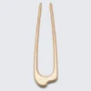 Sculptural Metal Hair Pin – Warm Gold