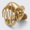 Sculptural Mini Hair Claw – Warm Gold