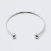 Sculptural Polished Open Necklace – Silver