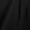 Sheer Asymmetric Long-Sleeved Blouse – Black