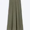 Sheer Cotton Knit Maxi Skirt – Dusty Khaki Green