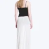 Sheer Cotton Knit Maxi Skirt – White