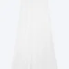 Sheer Cotton Knit Maxi Skirt – White