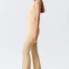 Sheer Knitted Sequined Mini Dress – Golden Beige