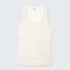 Sheer Lace Sleeveless Tank Top – Off-White