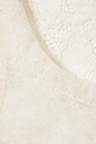 Sheer Lace Sleeveless Tank Top – Off-White