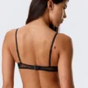 Sheer Lace Underwire Bra – Black