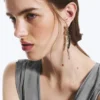 Shell Pendant Earrings – Black/Silver/Pearl