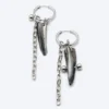 Shell Pendant Earrings – Black/Silver/Pearl