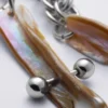 Shell Pendant Earrings – Silver