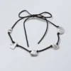 Shell Pendant Necklace – Black