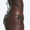Shell Tie Bikini Tanga Bottom – Dark Mole