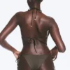 Shell Tie Bikini Tanga Bottom – Dark Mole
