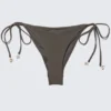Shell Tie Bikini Tanga Bottom – Dark Mole