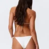 Shell Tie Bikini Tanga Bottom – White