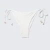 Shell Tie Bikini Tanga Bottom – White