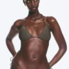 Shell Triangle Bikini Top – Dark Mole