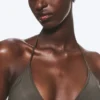 Shell Triangle Bikini Top – Dark Mole
