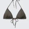 Shell Triangle Bikini Top – Dark Mole