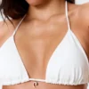 Shell Triangle Bikini Top – White