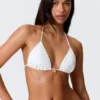 Shell Triangle Bikini Top – White