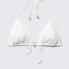 Shell Triangle Bikini Top – White