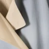 Short Double-Breasted Reversible Trench Coat – Beige & Light Grey