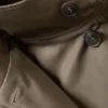 Short Oversized Funnel Neck Trench Coat – Dusty Grey