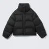 Short Oversized Puffer Jacket – Black