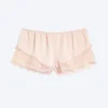 Short Satin Lace Shorts – Light Dusty Peach