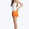 Short Satin Lace Shorts – Orange