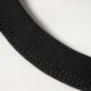 Short-Sleeved Contrast Trim Cotton T-Shirt – White – Black Binding