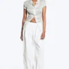 Short-Sleeved Crinkle Shirt – Dusty Light Mole