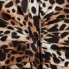 Short-Sleeved Mini Shirt Dress – Leopard-Print