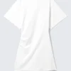 Short-Sleeved Mini T-Shirt Dress – White