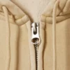 Short Zip Hoodie – Washed Light Beige