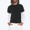 Shrunken Double Layered T-Shirt – Black & White