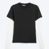 Shrunken Double Layered T-Shirt – Black & White