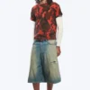 Shrunken Double Layered T-Shirt – Red Camouflage
