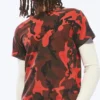 Shrunken Double Layered T-Shirt – Red Camouflage