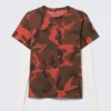 Shrunken Double Layered T-Shirt – Red Camouflage