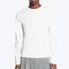 Shrunken Long-Sleeved Cotton T-Shirt – White