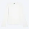 Shrunken Long-Sleeved Cotton T-Shirt – White