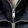 Shrunken Nylon Bomber Jacket – Navy Blue