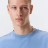 Shrunken Short-Sleeved Cotton T-Shirt – Blue