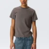 Shrunken Short-Sleeved Cotton T-Shirt – Dark Grey